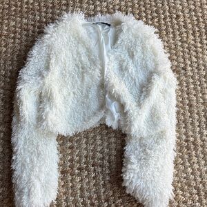 Vertigo Paris White Fuzzy Jacket